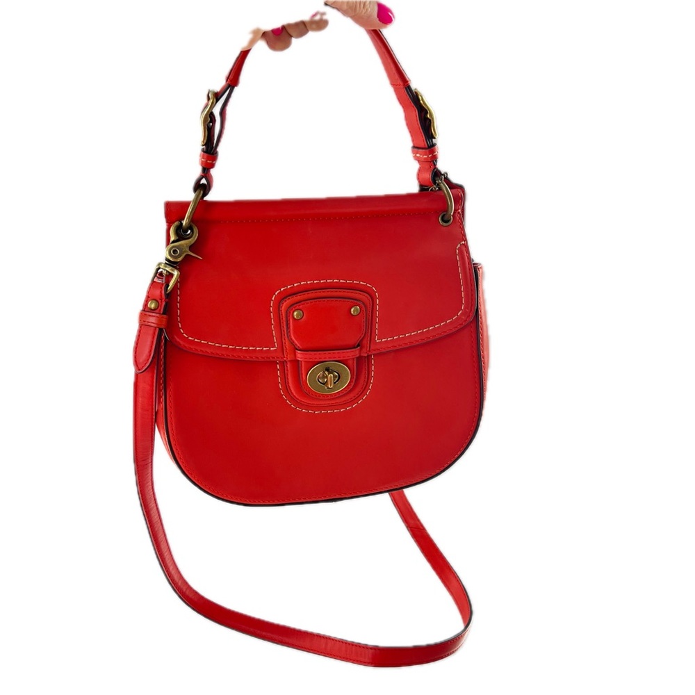 Coach Willis Legacy 70th Anniversary Vermillion Leather Handbag 19132 (2012) - Picture 7 of 17